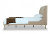 Heather Mid-Century Modern Velvet Upholstered Twin Bed in Gold and Tan | Lit jumeau Heather style milieu du siecle moderne, tapisse de velours, or et beige