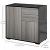 HOMCOM High Gloss Buffet Sideboard with Drawers Kitchen Storage Cabinet
