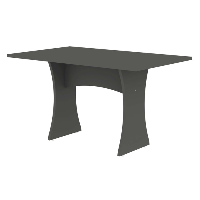 Coney Mid-Century Modern 3-Piece Dining Set in Charcoal Gray