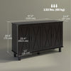 HOMCOM Coffee Bar Cabinet, Buffet Sideboard w/ Barn Doors, Adjustable Shelf