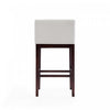 Kingsley Mid-Century Modern Wood Upholstered Barstool in Ivory - Set of 3 | Tabouret de bar rembourre en bois style Mid-Century Modern Kingsley, ivoire - Lot de 3