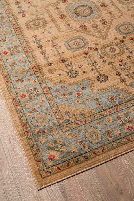 Lynda Traditional 7'10\" x 9'10\" Area Rug in Ivory Indoor Area Rug