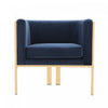 Paramount Modern Velvet Lounge Chair in Royal Blue - Set of 2 | Fauteuil lounge moderne en velours Paramount bleu royal - Lot de 2