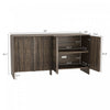 Novara Contemporary 60" Sideboard in Jacobean Walnut (4-Door) | Buffet contemporain Novara 60" en noyer Jacobean (4 portes)