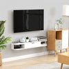 HOMCOM 47" Floating TV Stand, Wall Mounted Media Console, White