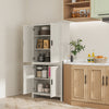 HOMCOM 64" Kitchen Pantry Storage Cabinet with Adjustable Shelves, White