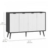 HOMCOM 47" Sideboard, Buffet Cabinet with Adjustable Shelves, Black