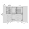 Bestar Pur 161 W Walk-In Closet Organizer System - White|Système d’organisateur de pièce-penderie Pur de Bestar de 161 po (L) - blanc