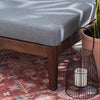 Summerlyn Fabric Indoor/Outdoor Patio Ottoman - Walnut|Pouf de terrasse Summerlyn en tissu pour l’intérieur et l’extérieur - noyer