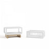 Storkcraft Santorini Deluxe 3-in-1 Convertible Bassinet - White/Driftwood Crib