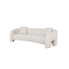 Sylvia Modern Glam 104" Tweed Loveseat in Ivory | Canape deux places moderne glamour Sylvia 264 cm en tweed ivoire