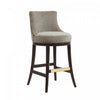 Lucia Modern Wood Upholstered Chenille Barstool in Taupe Bar Stool | Tabouret de bar moderne en bois Lucia, rembourre en chenille taupe