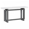 Ethan 59.1'' Triple Rectangle Design Painted Entryway Table with Pine Wood Legs,White Sofa Table  | Table d'entree peinte Ethan 59,1'' avec design rectangulaire triple et pieds en bois de pin, blanche