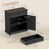 HOMCOM Buffet Cabinet 32" Farmhouse Sideboard with Thick Top Drawer Black