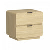 Chrystie Contemporary Modern 26" Nightstand in Natural (2-Drawer) - Set of 2 | Table de nuit contemporaine moderne Chrystie 66 cm en naturel (2 tiroirs) - Lot de 2