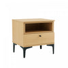 Amara Modern 20" Nightstand in Light Oak (1-Drawer) | Table de nuit moderne Amara 20" en chene clair (1 tiroir)