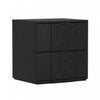 Clive Mid-Century Modern 22" Nightstand in Black and Gold (2-Drawer) | Table de nuit Clive style milieu du siecle moderne 56 cm en noir et or (2 tiroirs)