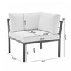 Sunnyside Modern 5-Piece Conversation Set in White | Ensemble de conversation moderne Sunnyside 5 pieces en blanc