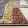 Macey Modern Grey Blue Red Sophisticated Area Rug - 5'3" x 7'10"|Carpette moderne et raffinée Macey grise, bleue et rouge - 5 pi 3 po x 7 pi 10 po