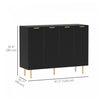 HOMCOM Sideboard Buffet Cabinet w/ Adjustable Shelves, Black