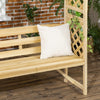 Outsunny Garden Arch With Bench, Wooden Garden Arbor For Vines, Natural