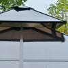 Outsunny 10' X 10' 2-tier Outdoor Gazebo With Polycarbonate Roof, Beige