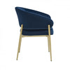 Jessie Modern Dining Chairs Set Of 2 With Upholstered Fabric Side Chairs And Metal Frame,blue | Jessie Chaises De Salle A Manger Modernes, Lot De 2, Chaises Laterales Tapisees En Tissu Avec Structure Metallique, Bleu