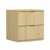 Clive Mid-Century Modern 22" Nightstand in Natural and Gold (2-Drawer) | Table de nuit Clive style milieu du siecle 56 cm en naturel et dore (2 tiroirs)