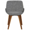 LumiSource Fabrico Grey Fabric Mid-Century Modern Dining Accent Chair - Set of 2|Chaise d’appoint de salle à manger moderne du milieu du 20e siècle Fabrico en tissu gris - ensemble de 2