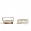 Storkcraft Santorini Deluxe 3-in-1 Convertible Bassinet - Frosted Oat/Driftwood Crib