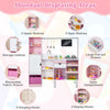 Costway 2-in-1 Kids Kitchen & Market With Realistic Light & Sound 82 Accessories Included