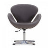 Raspberry Modern Upholstered Swivel Lounge Chair in Gray - Set of 2 Accent Chair | Fauteuil lounge pivotant moderne Raspberry en tissu gris - Lot de 2