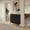Nordika Slim 2-Door Storage Console Accent Cabinet - Black | Armoire décorative de rangement mince Nordika à 2 portes - noire