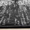 Florence Black Grey White Tree Ring Design Rug, 6'7" x 9'6" Indoor Area Rug | Tapis Florence noir, gris et blanc a motif d'anneaux d'arbre, 6'7" x 9'6"
