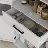 HOMCOM 72" Tall Kitchen Pantry Storage Cabinet with Barn Doors and Drawer