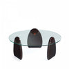 Artesia Modern Glam 2-Piece Coffee Table & End Table Set in Walnut | Ensemble moderne et glamour Artesia de 2 tables : table basse et table d’appoint en noyer