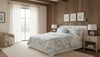 Reversible 3-Piece King Quilt Set, Blue & White Floral Microfiber Bedding | Ensemble de Courtepointe Reversible 3 Pieces pour Tres Grand Lit, Literie Florale Bleue et Blanche en Microfibre