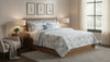 Reversible 3-Piece King Quilt Set, Blue & White Floral Microfiber Bedding | Ensemble de Courtepointe Reversible 3 Pieces pour Tres Grand Lit, Literie Florale Bleue et Blanche en Microfibre