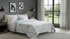 Reversible 3-Piece King Quilt Set, Blue & White Floral Microfiber Bedding | Ensemble de Courtepointe Reversible 3 Pieces pour Tres Grand Lit, Literie Florale Bleue et Blanche en Microfibre