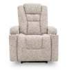 Riley 35.4" Linen-Look Fabric Power Reclining Chair with Power Headrest – Grey  | Fauteuil à inclinaison électrique Riley de 35,4 po en tissu apparence lin avec appuie-tête électrique - gris