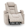 Riley 35.4" Linen-Look Fabric Power Reclining Chair with Power Headrest – Grey  | Fauteuil à inclinaison électrique Riley de 35,4 po en tissu apparence lin avec appuie-tête électrique - gris