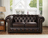 Hydeline Albany Leather Loveseat - Caramel|Causeuse Albany en cuir de Hydeline - caramel