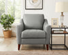 Hydeline Ersa Leather Chair - Grey|Fauteuil Ersa de Hydeline en cuir - gris