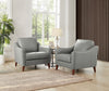 Hydeline Ersa Leather Chair - Grey|Fauteuil Ersa de Hydeline en cuir - gris