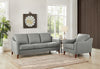Hydeline Ersa Leather Chair - Grey|Fauteuil Ersa de Hydeline en cuir - gris