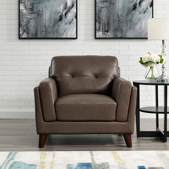 Hydeline Rowan Leather Chair - Brown