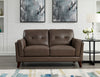Hydeline Rowan Leather Loveseat - Brown|Causeuse Rowan de Hydeline en cuir - brune