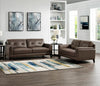 Hydeline Rowan Leather Loveseat - Brown|Causeuse Rowan de Hydeline en cuir - brune