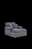Liam 46.9" Modern indoor corduroy sofa with 2 soft cushions ,Grey Sofa  | Liam Canape d'interieur moderne en velours cotele 46,9" avec 2 coussins moelleux, Gris