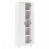 Liam Multi-Functional Storage Cabinet with Doors and Adjustable Shelves,White Accent Cabinet | Liam Armoire de rangement multifonction avec portes et etageres reglables, Blanc